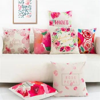 Dekoratyvinis mesti pagalvės užvalkalą padengti raudona gėlė, gyvūnų, geometrinių pagalvėlė padengti sofa namų 