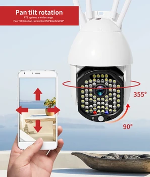 5MP PTZ Wi-fi IP Kamera Lauko 5X Skaitmeninis Priartinimas AI Žmogaus Aptikti Belaidę Kamerą H. 265 P2P 64 LED Garso Saugumo VAIZDO Kamera