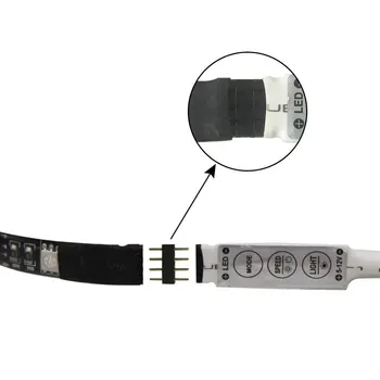 USB Vandeniui LED Juostos Lempos DC5V 3-Raktas Nuotolinio Contorl Lankstus Šviesos Lempos 5050RGB Stalo Dekoro TV Ekrano Foninis Apšvietimas
