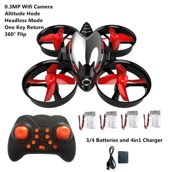 Mini Drone su 0.3 MP Kamera, Aukštis Hode Quadrocopter su Kamera 2.4 G RC Sraigtasparnis 6 Ašis RC Quadcopter Žaislai VS H36 E010