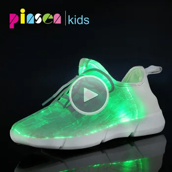 Šviesos Audinys, Šviesą Vaikams, Batai LED optinio pluošto batai Paauglys Mergaitėms Berniukai USB Įkrovimo Vaikų Žėrintis Sportbačiai