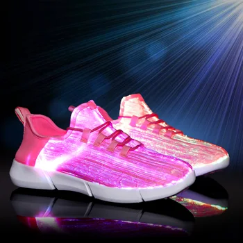 Šviesos Audinys, Šviesą Vaikams, Batai LED optinio pluošto batai Paauglys Mergaitėms Berniukai USB Įkrovimo Vaikų Žėrintis Sportbačiai