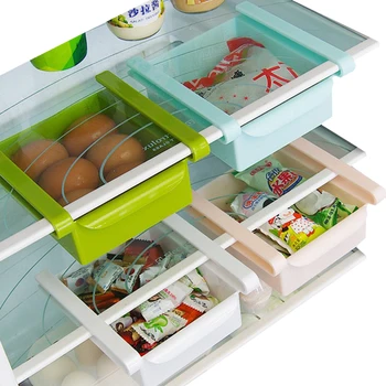 Eco-Friendly Daugiafunkcį Virtuvės Šaldytuvas stalčiuko Šaldytuvas Šaldiklio Lentynos Laikiklis Pull-out Stalčių Organizatorius Erdvė užsklandos