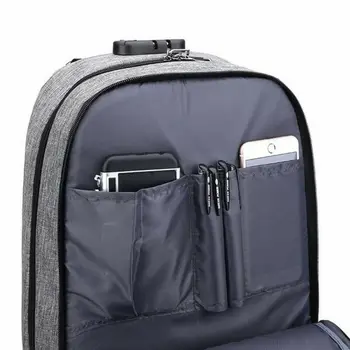 Anti-theft Vyrų, Moterų Laptop Notebook Backpack+USB Įkrovimo Keliauti Mokyklos Maišą Pečių Maišą Didelės Drobės, Vandeniui