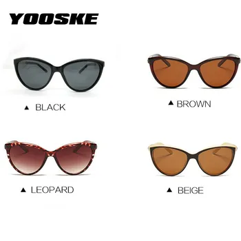 YOOSKE Prekės ženklo Dizainas Poliarizuota Cat Eye Akiniai nuo saulės Moterims Retro Atspalviai Derliaus Vairavimo Moterų Akiniai Oculos Feminino
