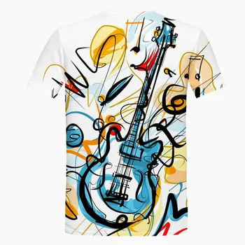 2021 Naujos Muzikos Notetion 3D Print T Shirt Vyrams, Moterims, Hip-Hop Mados Kostiumą Harajuku T-shirt Marškinėliai trumpomis Rankovėmis Homme Marškinėliai