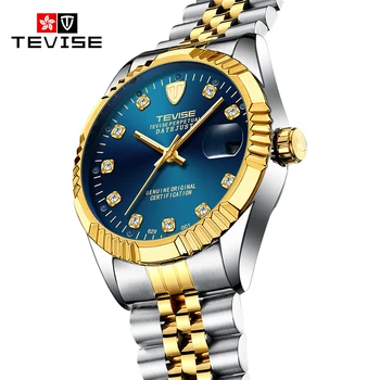 2020 TEVISE Savęs Likvidavimo Vyrai Laikrodžiai Top Brand Prabanga Aukso Juosta Mechaninė Automatinė Vyrų Laikrodis, Automatinis Dienos Verslo Laikrodis