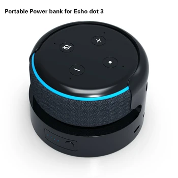 Echo Dot3 Baterija Bazės nešiojamų kroviklį power bank Echo Dot 3rd Gen baterijos Laikiklį, Pritvirtinkite Įkroviklis 16 valandų žaidimo laikas