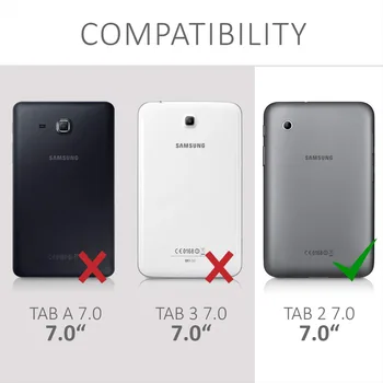 Samsung Galaxy Tab 2 7 GT-P3100 PU Odos Case Cover For Samsung Galaxy Tab 2 P3100 7.0 colių Tablet Stand Atveju +FilmPen