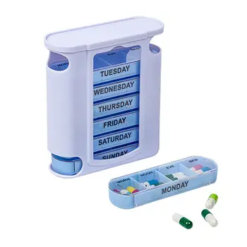 Savaitės 7 Dienas Tablečių Dėžutė 28 Kupė Tabletes Organizatorius Plastikinių Medicinos Saugojimo Balionėlis Cutter Narkotikų Atvejais už Namų Kelionės