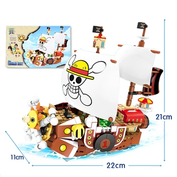 432pcs Vienos Vienetų Blokai Tūkst. Saulėtas Piratų Laivas Luffy Blokai Modelis Techinc Idėja Duomenys Žaislai Vaikams