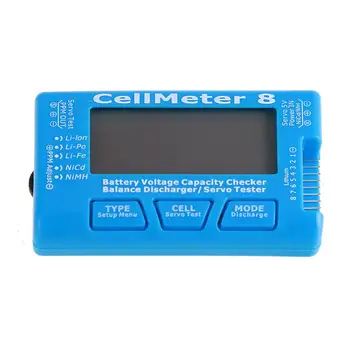 AKDSteel RC CellMeter-8 1-8S Baterijos Talpa Įtampos Tikrintuvas Metrų LiPo Li-lon NiMH CellMeter 8 Didmeninės