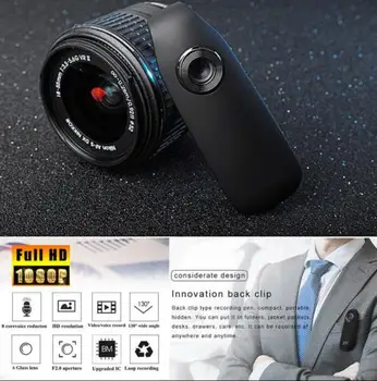 HD 1080P 130 Laipsnis Mini Kamera Brūkšnys Cam Policijos Įstaiga, Motociklo, Dviračio Kamera Judesio JAV PLUG Parama Judesio Aptikimo R20
