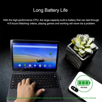 11.6 Colių 8GB RAM 256 GB ROM Android 8 Tablet PC MTK 6797 Deka Core Dual SIM 4G LTE Ryšio Telefono 2560*1600 Ultra Slim 2in1 Tablečių