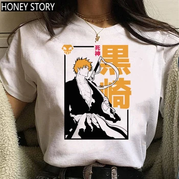 Japonų Anime Marškinėliai Balinimo Ichigo Grafinis Tees Harajuku Vasaros Viršūnes Unisex Tee Moterų Moterų Kawaii Death Note, Animacinių Filmų Marškinėlius