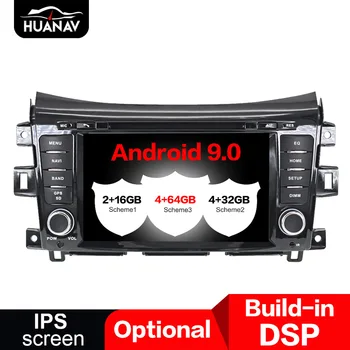 DSP Android 9 Automobilių DVD Grotuvas, Nissan Navara NP300 m+ Automobilinis GPS Navigacijos auto radijas Stereo multimedijos galvos vienetas diktofonas 64