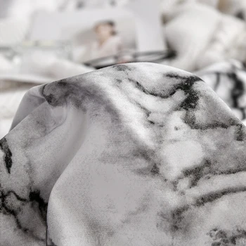 2/3pcs patalynės komplektas spausdinti marmuro lova rinkiniai balta juoda Antklode Padengti Europos dydį Karalius ir Karalienė Antklodė Padengti Padengti Šalikas