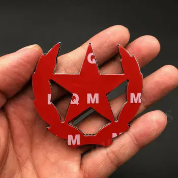 3D Metalo Raudona Pentagram Star CPC Automobilio bagažo skyriaus Langą Logotipas Ženklelis, Lipdukas, Decal