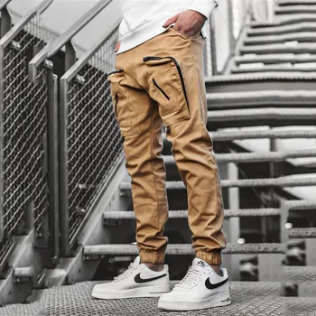 Kelnės Vyrams Poilsiu Hip-Hop Kišenės Krovinių Kelnės Streetwear Tracksuit Nuosėdos Sweatpants Harajuku Kelnės Jogger Track Kelnės