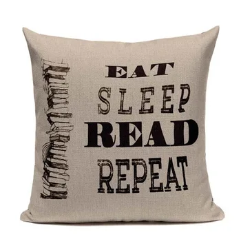 Arbata virdulys knygos dizainas pagalvėlė padengti lino-medvilnės pagalvėlė padengti automobilio sofa-lova pagalvėlės, pagalvės dangtelis