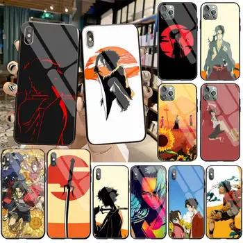Samurai Champloo Anime Telefono dėklas, Padengti Grūdinto Stiklo iPhone 11 Pro XR XS MAX 8 X 7 6S 6 Plus SE 2020 atveju