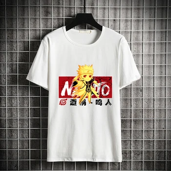 Vyras Drabužių Naruto Mados Japonų Anime Lover Marškinėliai Sasuke Juokingas Animacinių Filmų Vyrai T-Shirt Atsitiktinis, Kietas Streetwear Pora Viršų Tee