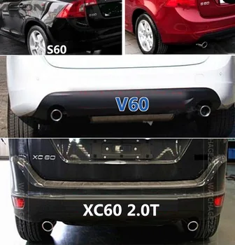 2X dujų Išmetimo Duslintuvo Patarimas VOLVO XC60 S60 V60 2011 M. 2012 m. 2013 m Uodegos Vamzdis Vamzdyje Finišavęs Pabaigos Apdaila, Skraistes Patarimas Padengti Automobilio Stiliaus