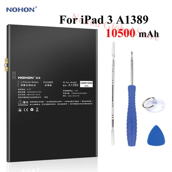 Nohon Baterija iPad 3 4 A1389 10500mAh 3 A1403 A1416 A1430 A1430 A1433 A1458 iPad3 iPad4 Bateria 