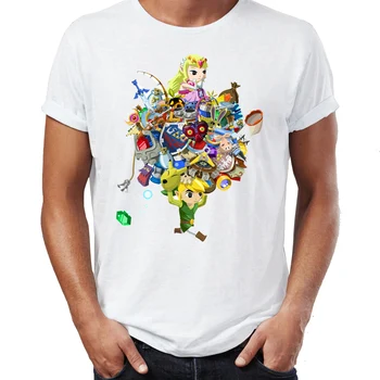 Vyriški t-shirt The Legend Of Zelda Wind Waker Toon Nuorodą Princesė Zelda Cucco Artsy Nuostabus Kūrinys Spausdinti Marškinėlius Harajuku Tees