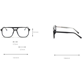 Kachawoo acetatas aikštėje akinius moterims, priedai TR90 vyrų akinių rėmelis optinė skaidri, juoda aukštos kokybės unisex