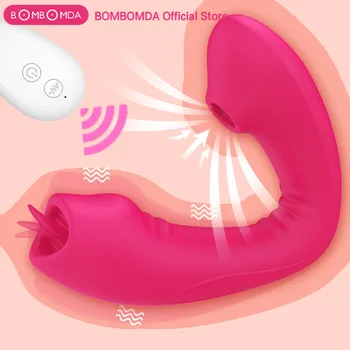 Dildo Čiulpti Vibratoriai, skirtas Moters Klitorio Gyvis Vibruojantis Liežuvio Spenelių Čiulpti Blowjob ClitStimulator Erotiniai Žaislai Suaugusiems