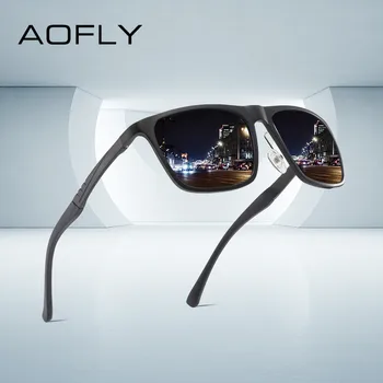AOFLY Aliuminio magnio Poliarizuoti Akiniai nuo saulės Vyrų Anti-Glare Veidrodis Objektyvas Mados 2020 Aikštėje Vairavimo Akiniai nuo saulės Vyrams UV400