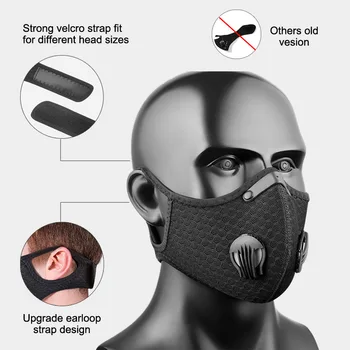 5 filtras + 1masks Aktyvuotas bambuko anglis 5-sluoksnis prevencijos bakterijų Kaukės veidui Anti-dulkių Saugus KD2.5 apsaugine kauke Respirato