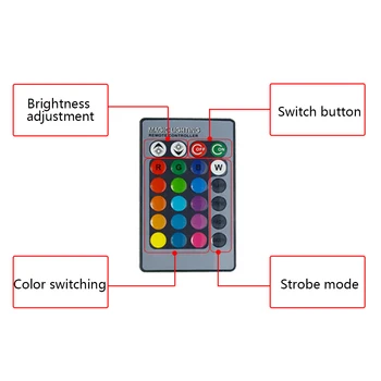 RGB Nuotolinio Valdymo Automobilio LED Rūko žibintų Belaidžio Spalvinga Flash H7 9005 9006 H4 H3 880 881 27SMD Veikia Modifikuoti Šviesos Rūko Žibintai