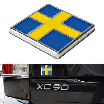 Švedijos Vėliavos Metalo Automobilių Lipdukas 