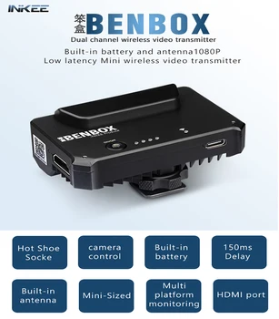 INKEE Benbox super Mini Siųstuvas Belaidžio Vaizdo Siųstuvas 2.4 G/5G Fotoaparatas DSLR 