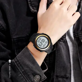 SKMEI Skaitmeninių Laikrodžių Vyrams LED Šviesos Sporto Žiūrėti Vandeniui Prabanga Karinės Laikrodis Chronograph Watch Vyrų horloges mannen
