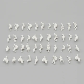 Visi Sėdi Masto 1/100 1/87Toys Tautų Miniatiūriniai Smėlio lentelės Išdėstymas Balta Duomenys Architektūros Žmogaus HO Modelis ABS Plastiko