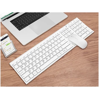 B. O. W 2.4 Ghz Wireless Keyboard Plonas, Metalinis Ultra Plonas Įkrovimo 110 Klaviatūra Rinkiniai su Nano USB Imtuvas