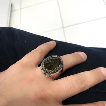 Rankų Darbas Diyaspor Kubinis Cirkonis Specialaus Dizaino Sidabro Men 'S Ring