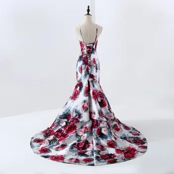 FADISTEE Naują atvykimo elegantiškas vakaras šalis suknelės Vestido de Festa suknelė prabanga modelio spausdinimo satino Chalatas De Soiree prom dress