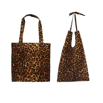 2020 m Moteris Laisvalaikio Krepšys Leopardas Spausdinti Nešti Vieno Peties Maišas (Grynos Medvilnės Didelės talpos, Rankinės), Kelionės Apsipirkti Cluch Krepšys