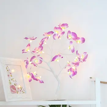 LED Orchidėja Filialas Šviesos Dirbtinių Gėlių Gėlių Žiedų Dekoratyvinis Medis Lentelė naktį Šviesos Namuose Kalėdų Vakarėlį Apdaila