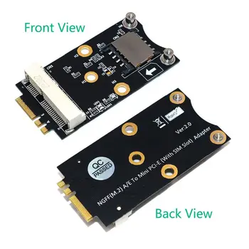 Mini PCI-E su M. 2 (NG-FF ) pagrindinių A/E Adapteris Su SIM kortelės Lizdas WiFi, WWAN LTE Modulis 3G/4G Ju darbas PC