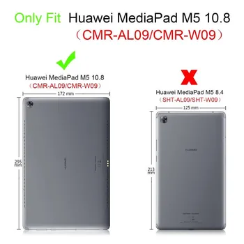 Vaikai atsparus smūgiams EVA Stovėti Atveju, Huawei MediaPad M5 10.8 CMR-AL09/W09/W19 10.8 colių Planšetinio kompiuterio Dangtelis Su Ranka Turėtojas