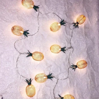 Senovinių Geležies Ananasų Naktį Žibintai 10 Led 20 Led ananas String Lempos ES 220V / Baterija Romantiška Vestuvių Namų Puošybai