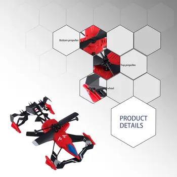 Nuotolinio Valdymo pultas 2 in 1, Oro-lakūnų Automobilių RC Drone Quadcopter 3D Flip Quadcopter Automobilių Žaislai Vaikams Gimtadienio Dovana Naujas