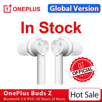 Pasaulinė Versija OnePlus Pumpurai Z Belaidės Ausinės OnePlus Oficiali Parduotuvė 20 valandų baterijos Bluetooth 5 Oneplus 8 8T Nord N10