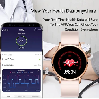 LIGE Fitness Tracker IP67 atsparus Vandeniui Smart Apyrankę Ekrano širdies ritmo Monitorius Pedometer Smart Apyrankė Sporto smart žiūrėti Moterims