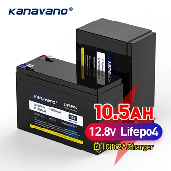 Kanavano 12V 7Ah 10.5 Ah 18Ah Lifepo4 Baterija Su 4S 40A Subalansuotas BMS Automobilių Žaislas Elektros Valtis VAIZDO Kamera + 2A Įkroviklis